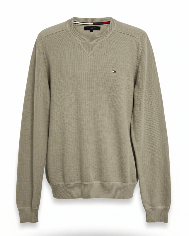 Tommy Hilfiger Sport Beige Crewneck Knit Sweater