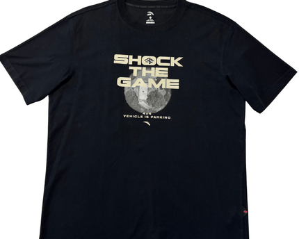 ANTA Shock The Game Black Graphic Cotton T-Shirt