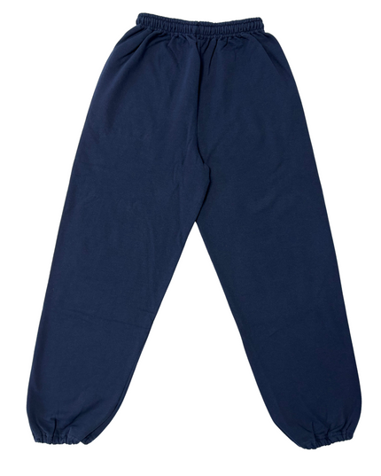 Gildan Heavy Blend Navy Blue Graphic Sweatpants - XS | Waist: 24"
