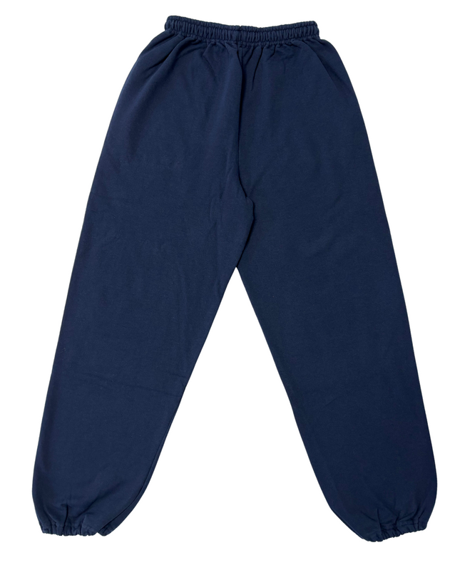 Gildan Heavy Blend Navy Blue Graphic Sweatpants - XS | Waist: 24"