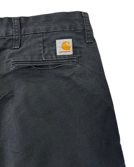 Carhartt WIP Sid Pant Slim Fit Black Chino Trousers - L | Waist: 34"