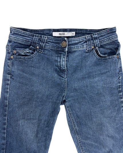 Bootcut Mid-Rise Blue Denim Jeans - XL | Waist: 32"
