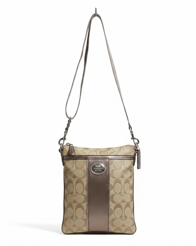 Coach Beige Signature Crossbody Bag