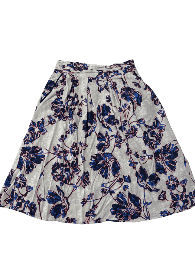 Warehouse Floral Print Pleated Midi Skirt