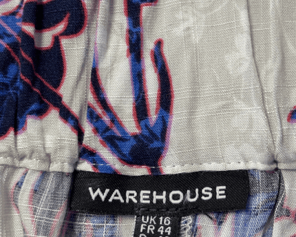 Warehouse Floral Print Pleated Midi Skirt
