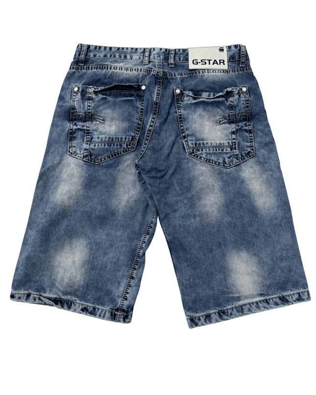 G-Star Raw Blue Distressed Jorts Denim Shorts