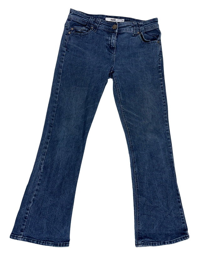 Bootcut Mid-Rise Blue Denim Jeans - XL | Waist: 32"