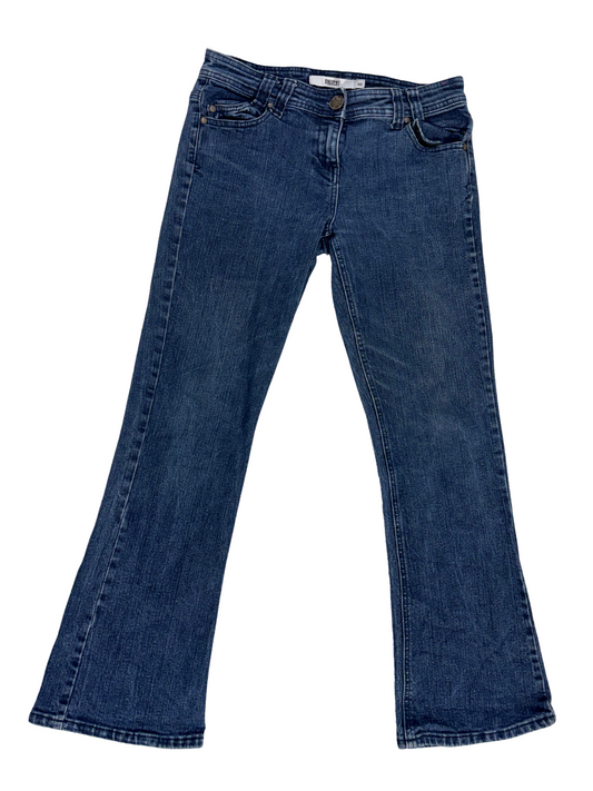 Bootcut Mid-Rise Blue Denim Jeans - XL | Waist: 32"