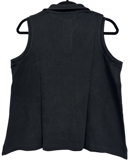 Ralph Lauren Sport Black Sleeveless with Purple Pony Logo Polo Shirt