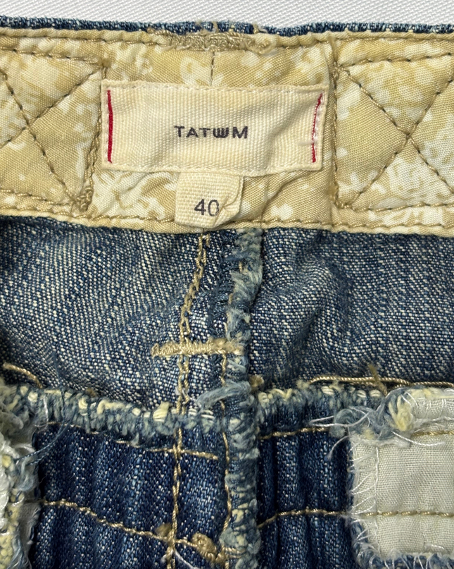 Tatuum Utility Y2K Mid-Wash Denim Cargo Pencil Skirt