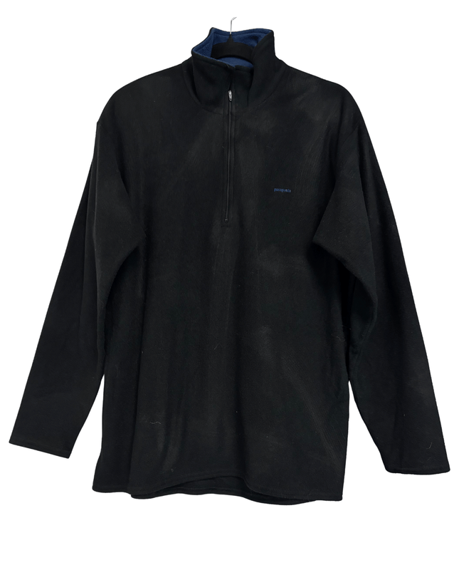 Patagonia Black Capilene 1/4 Zip Fleece Sweatshirt