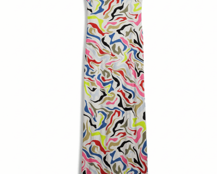 Forever 21 Abstract Multi-Color Marble Print Maxi Dress