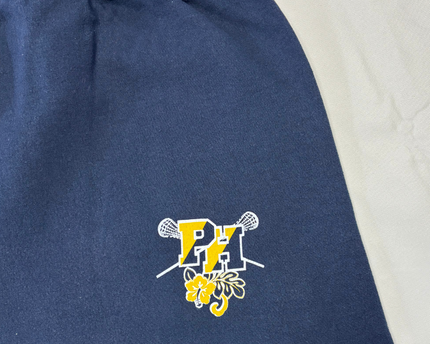 Gildan Heavy Blend Navy Blue Graphic Sweatpants - XS | Waist: 24"