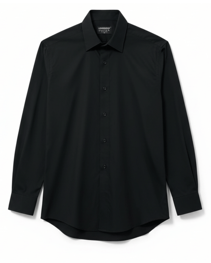 Cambridge Luxer Black Regular Fit Long Sleeve Dress Shirt
