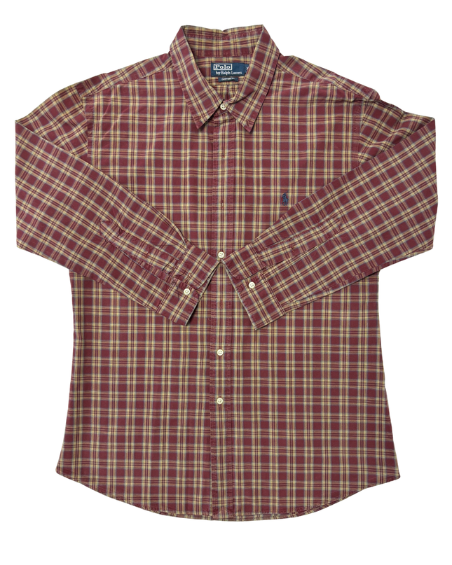 Ralph Lauren Custom Fit Multicolor Plaid Long-Sleeve Shirt