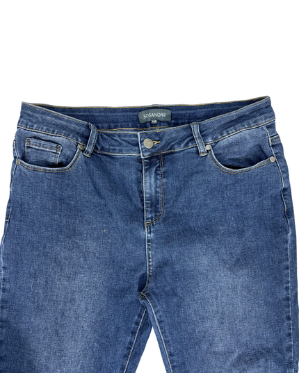 Sosandar Flared Boot-Cut Denim Jeans - XXL | Waist: 34"