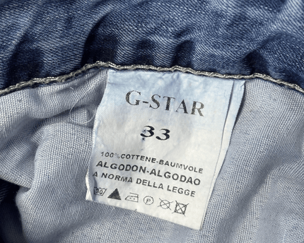 G-Star Raw Blue Distressed Jorts Denim Shorts