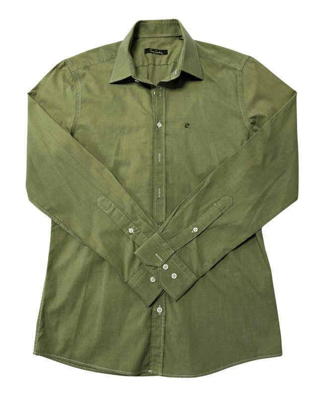 Pierre Cardin Olive Green Smart Casual Shirt