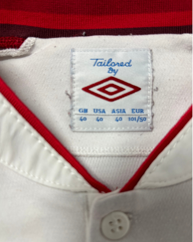 Umbro England Gary Cahill #5 White Home Jersey - M