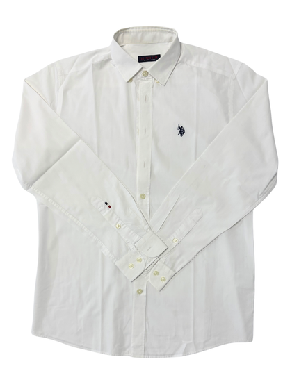 U.S. Polo Assn. Classic White Long Sleeve Button-Down Shirt - M