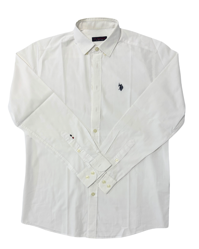 U.S. Polo Assn. Classic White Long Sleeve Button-Down Shirt - M