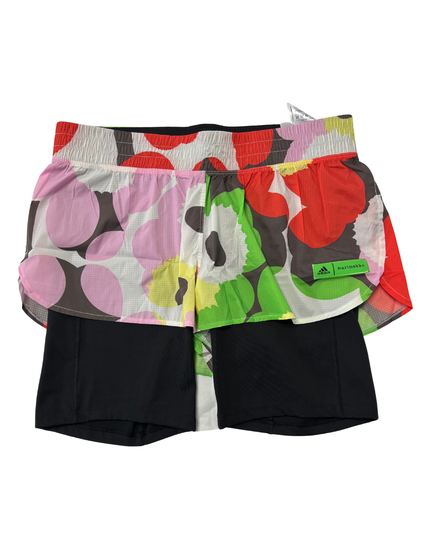 Adidas x Marimekko Floral Print Dual-Layer Running Shorts - M | Waist: 30"