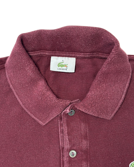 Lacoste Classic Fit Maroon Long-Sleeve Polo Shirt - L