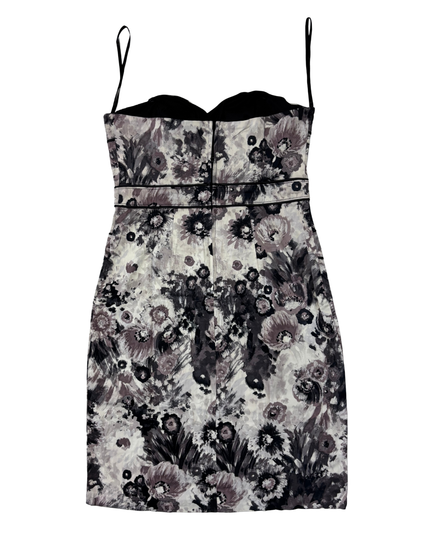Ricki’s Monochrome Watercolor Floral Panel Bodycon Dress - XS