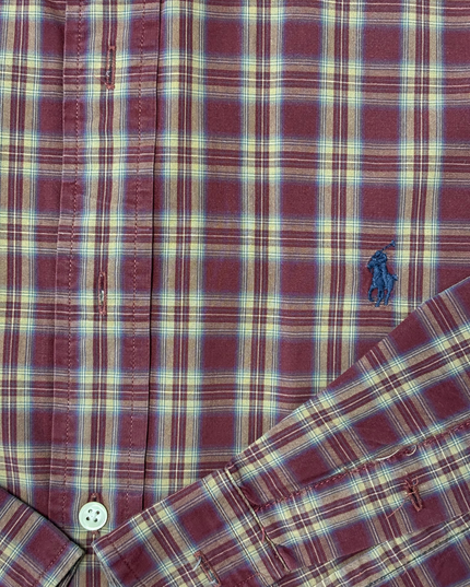 Ralph Lauren Custom Fit Multicolor Plaid Long-Sleeve Shirt