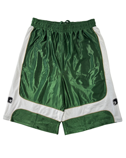 AND1 Retro Green & White Mesh Panel Basketball Shorts - M | Waist: 30"