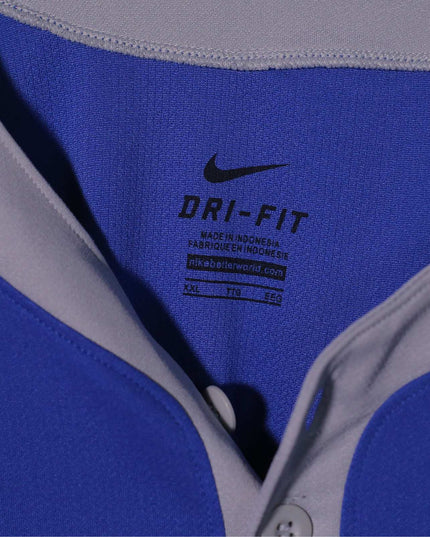 Nike Dri-Fit Royal Blue & Grey Performance Baseball T-Shirt
