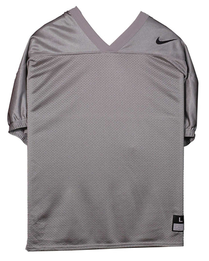 Nike Grey Mesh V-Neck Practice Football Jersey