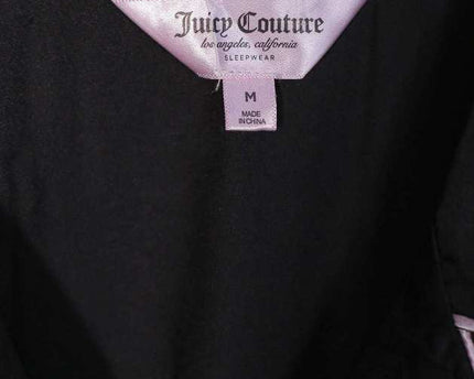 Juicy Couture Black Satin Rhinestone Sleep Shirt