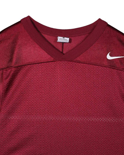 Nike Team Sports Maroon Mesh V-Neck Football Jersey