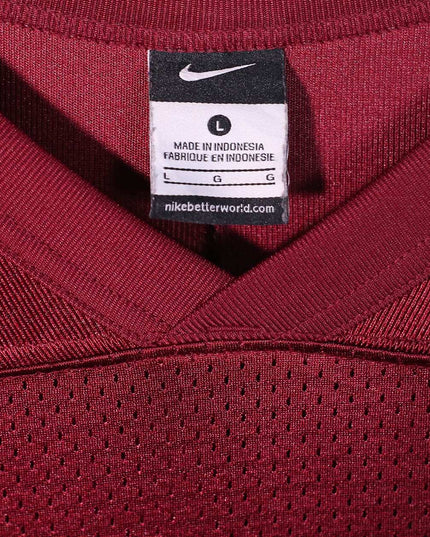 Nike Team Sports Maroon Mesh V-Neck Football Jersey