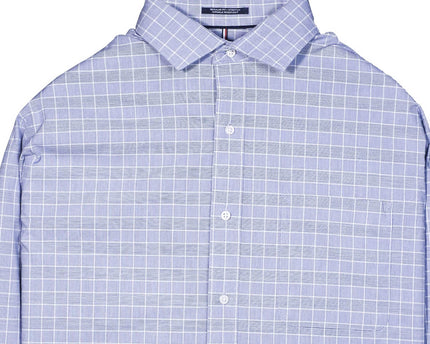 Tommy Hilfiger Plaid Slim Fit Button Up Gray Shirt