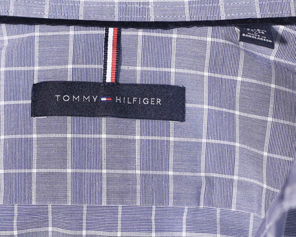 Tommy Hilfiger Plaid Slim Fit Button Up Gray Shirt