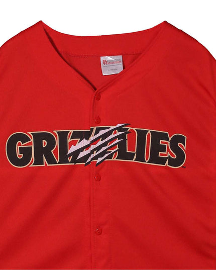Promotional Adventures Grizzlies Red Baseball Jersey
