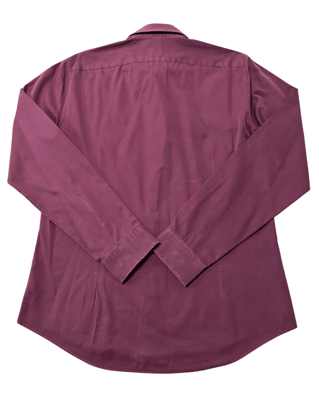 Calvin Klein Burgundy Slim Fit Dress Shirt