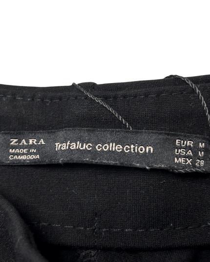 Zara Trafaluc Black with White Side Stripe Skinny Trousers