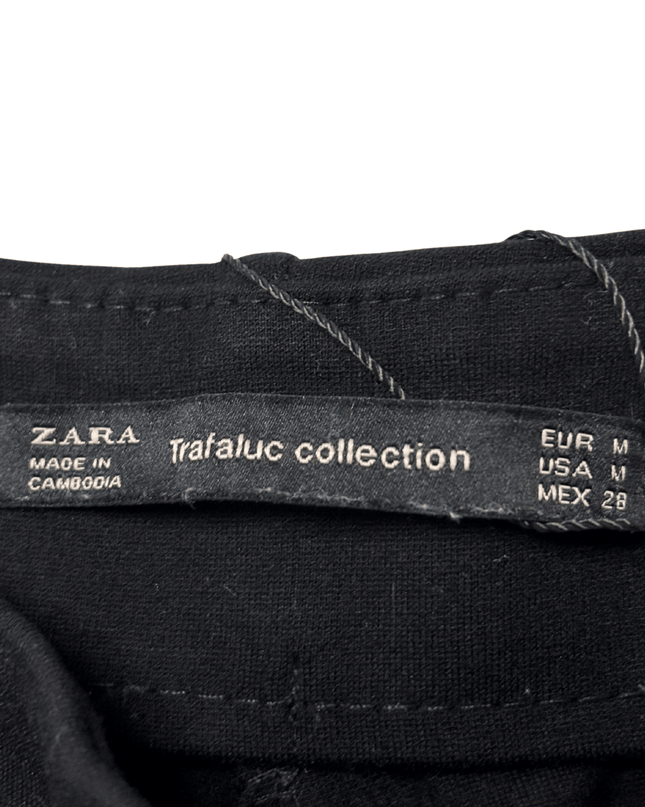 Zara Trafaluc Black with White Side Stripe Skinny Trousers