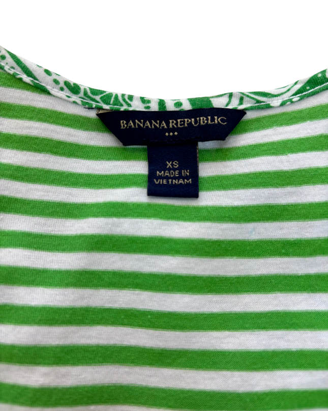 Banana Republic Green Paisley Racerback Tank - XS