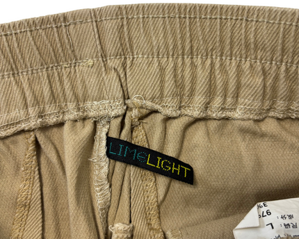 Limelight Khaki Tapered with White Side Stripe Pants - XS | Waist: 26"