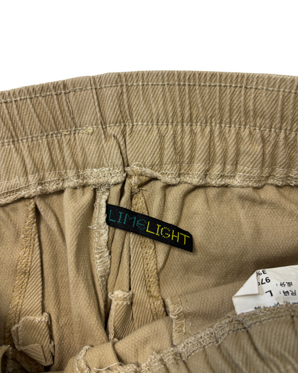 Limelight Khaki Tapered with White Side Stripe Pants - XS | Waist: 26"