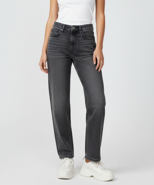 Zara Vintage Wash Straight-Leg Jeans