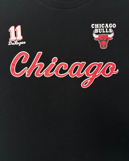 NBA Chicago Bulls #11 DeRozan Black Graphic T-Shirt - M