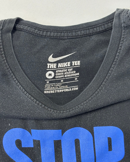 Nike Black "Stop Talking Just Do It" Graphic T-Shirt - M