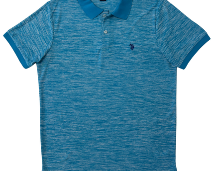 U.S. Polo Assn. Heather Sky Blue Performance Polo Shirt