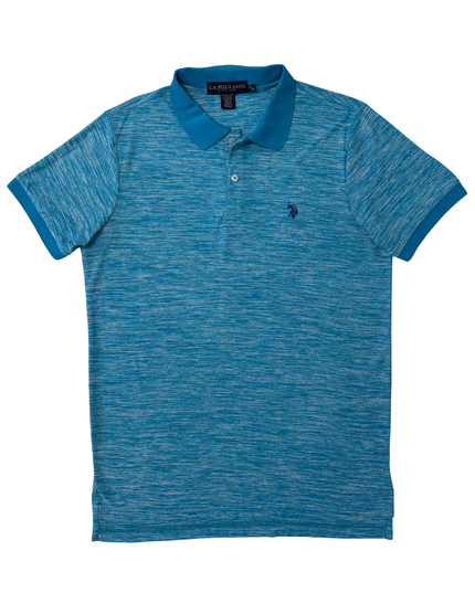 U.S. Polo Assn. Heather Sky Blue Performance Polo Shirt