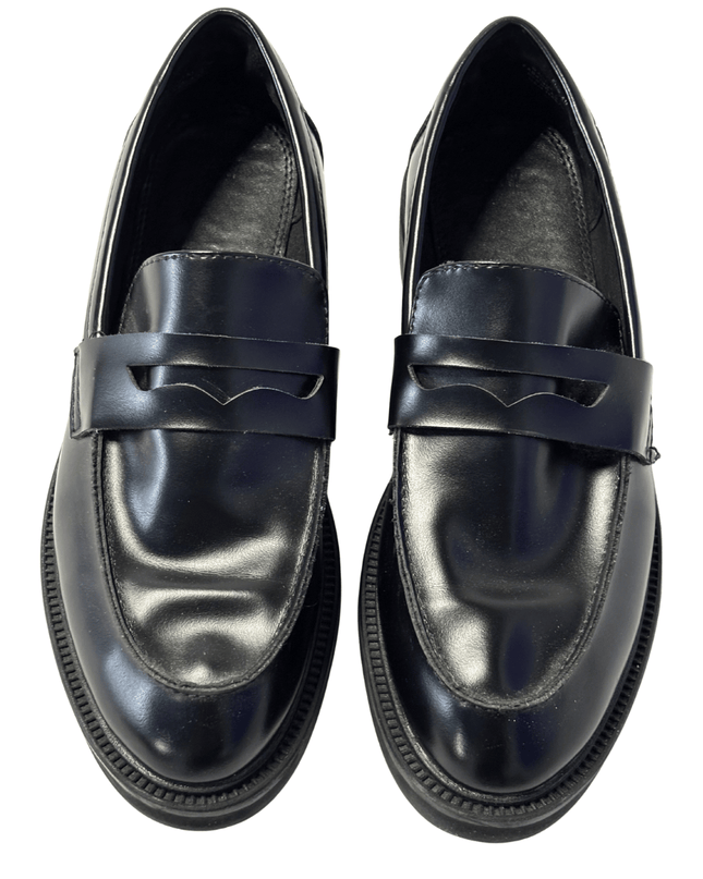 H&M Classic Faux Leather Penny Loafers | Black